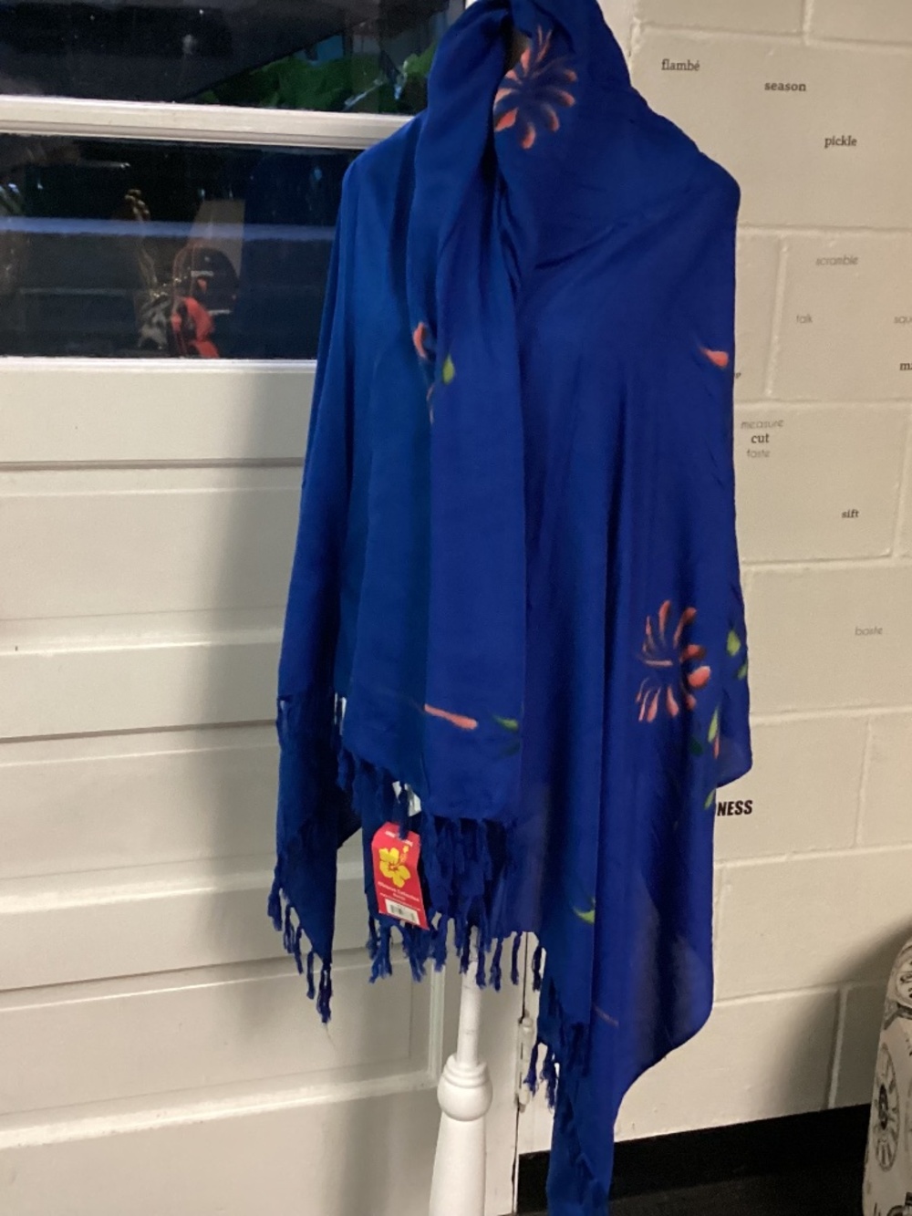 Hibiscus Collection rayon floral sarong BLUE NEW. FLOWERED. 💙🌸💙🌸💙🌸💙